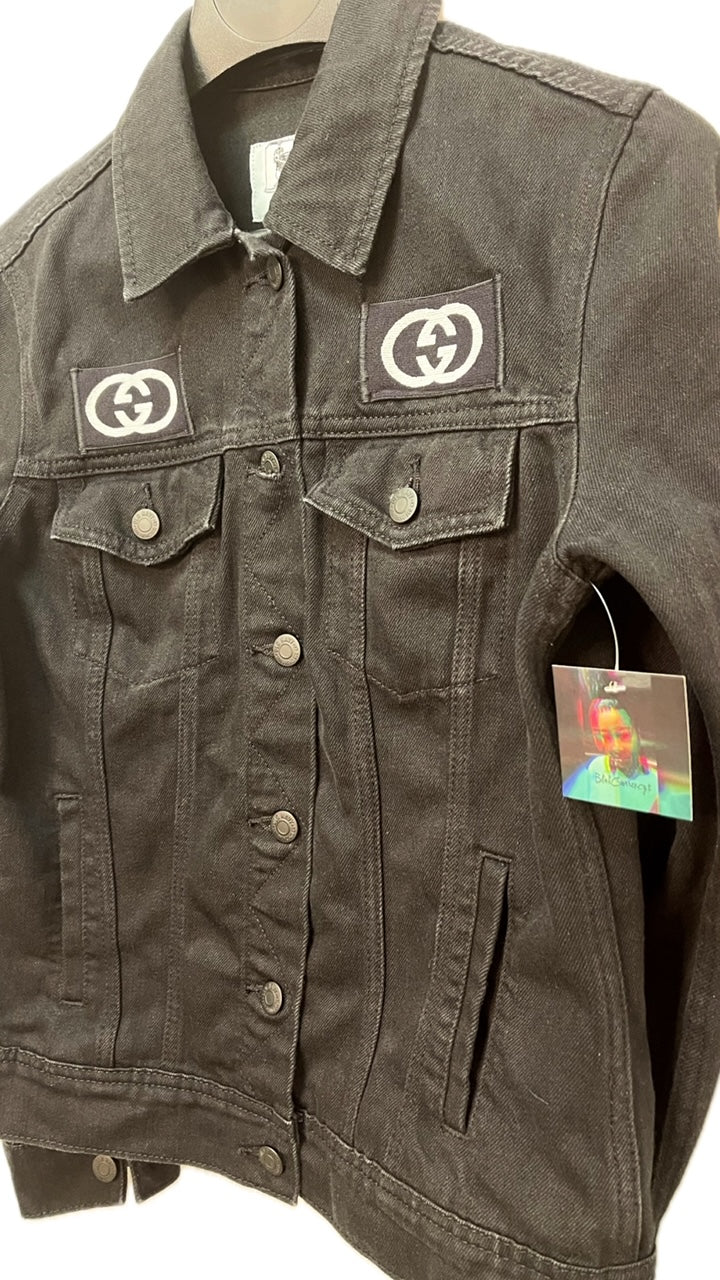 Fashion Gucci Mickey Mouse Black Denim Jacket