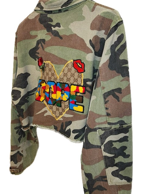 Cropped Camouflage Gucci Dope Fashion Jacket