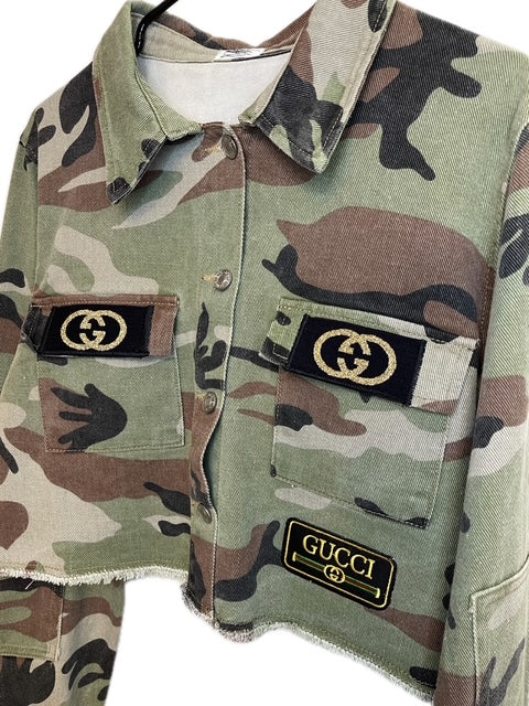 Cropped Camouflage Gucci Dope Fashion Jacket