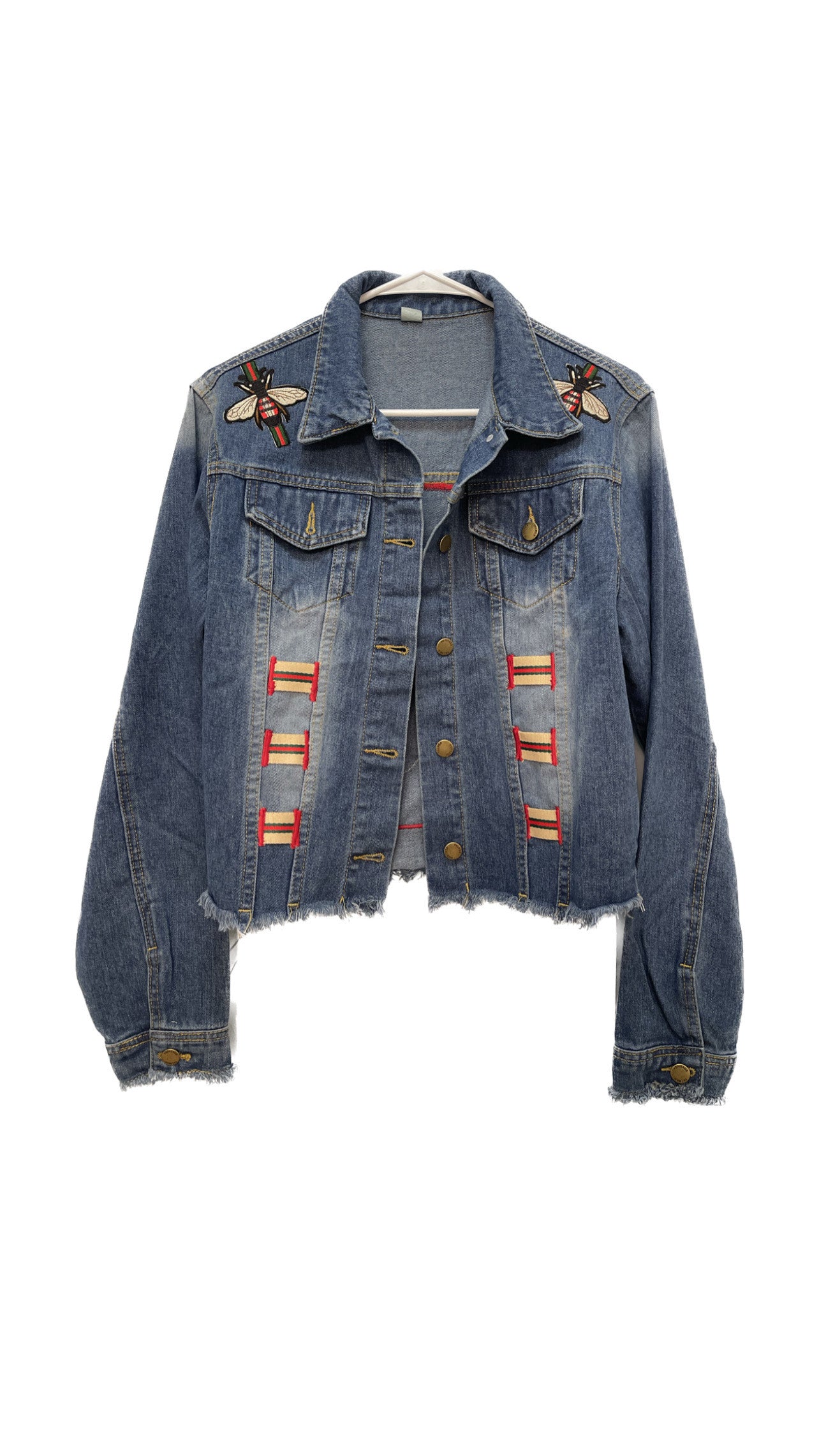 Teddy El Chapo Patchwork Denim Jacket
