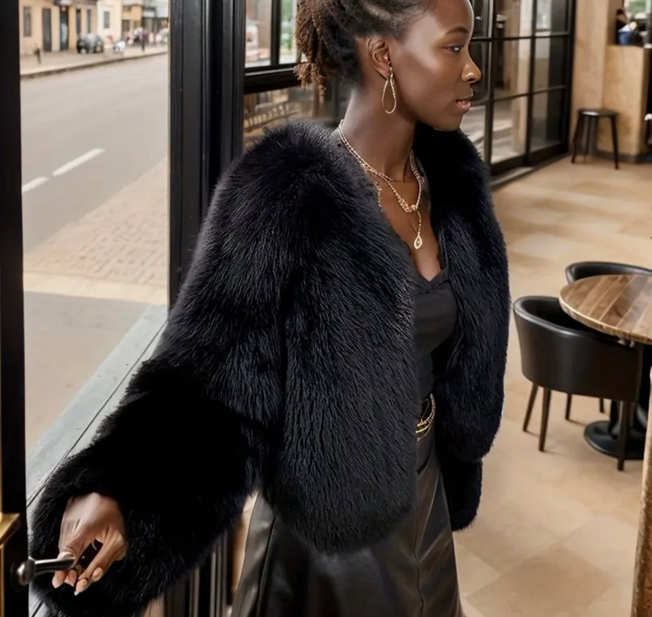 Black Faux Fux