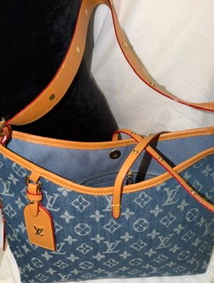 Fashion LV Denim Purse with matching pouch and wallet