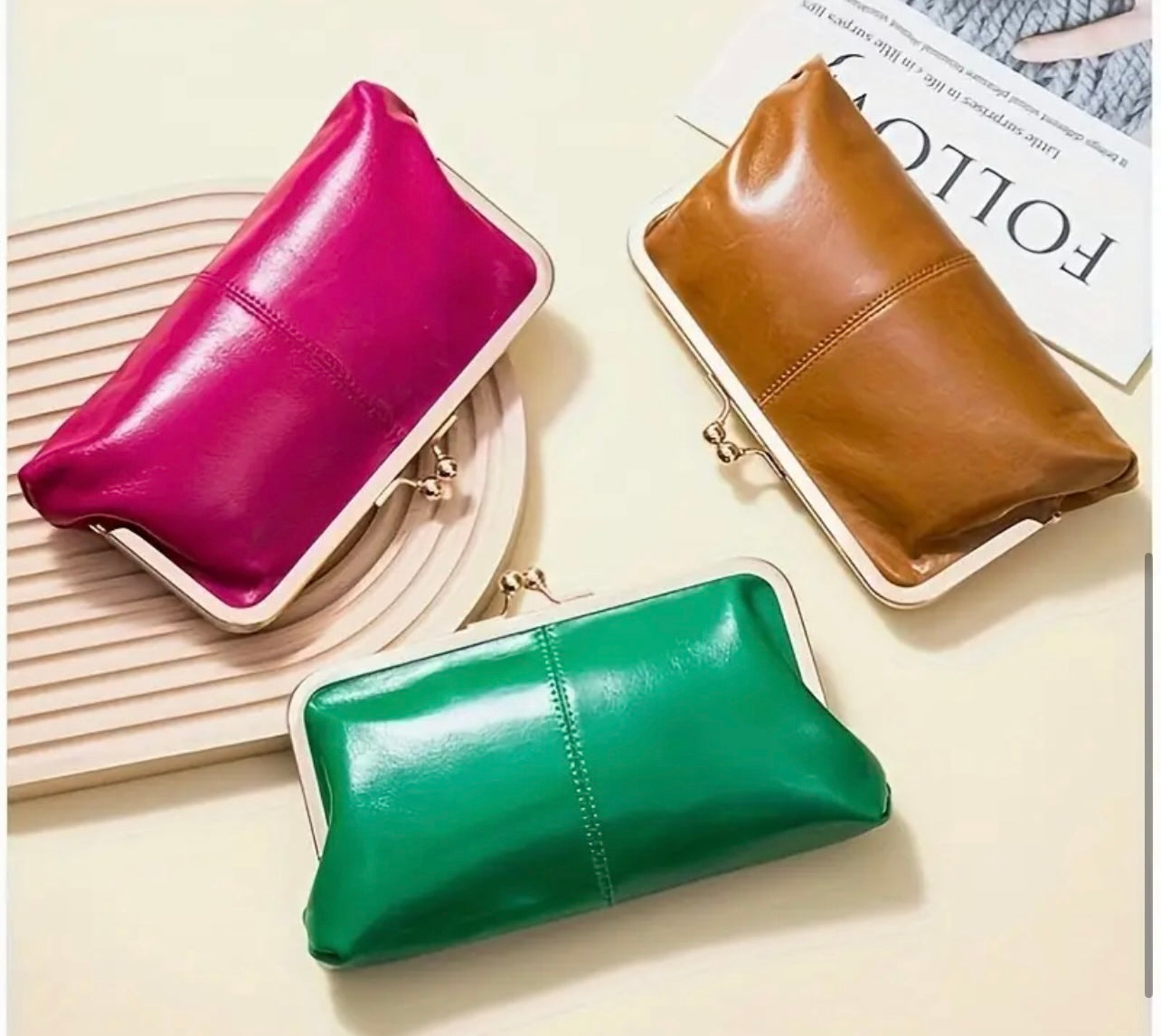 Faux Leather Clutch