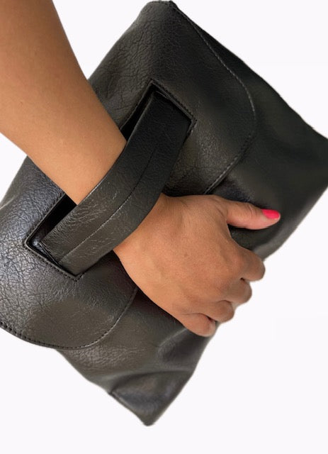 Faux Leather Clutch Purse
