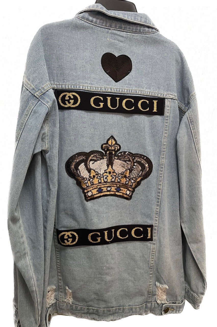 Sample Fashion Gucci Patchwork Denim Jacket