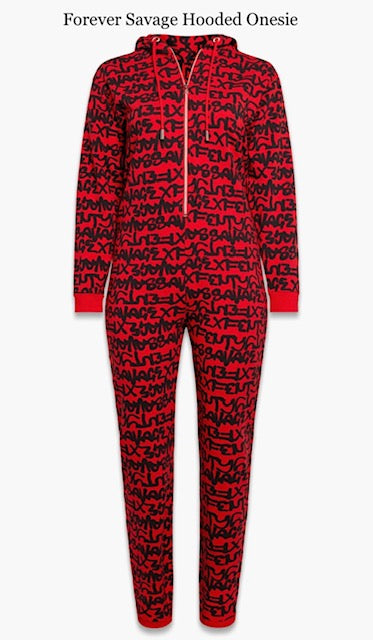 Authentic Forever Savage Hooded Onesie