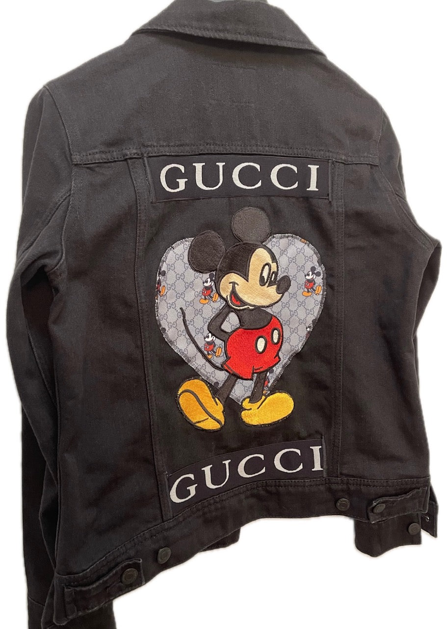 Gucci Mickey Mouse Black Denim Jacket