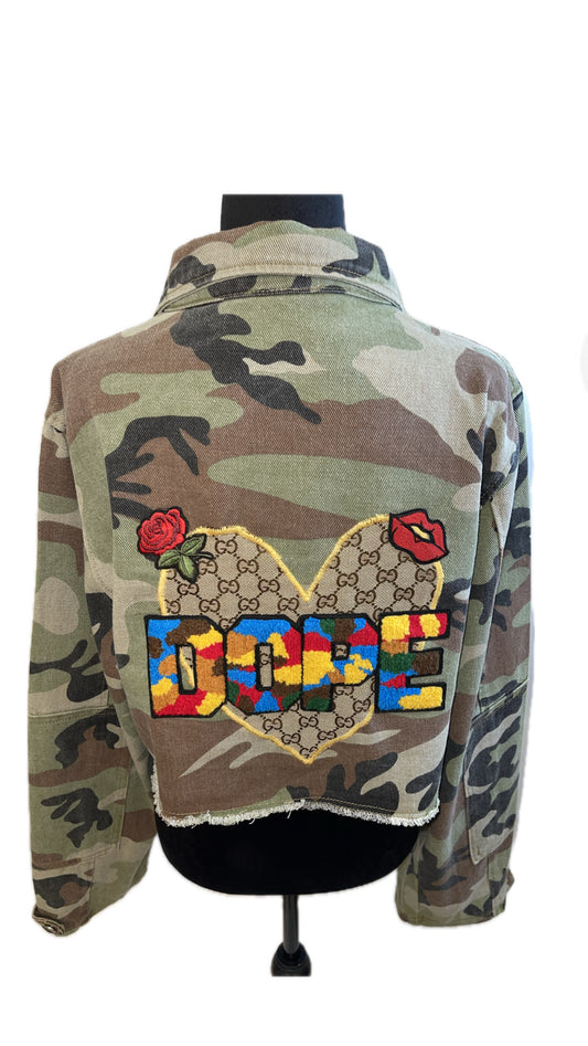 Cropped Camouflage Gucci Dope Fashion Jacket