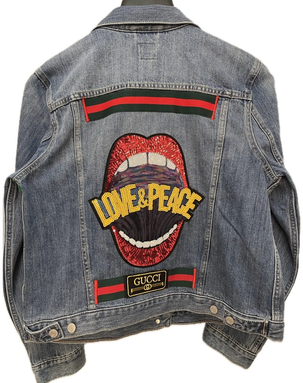 Love & Peace Gucci Patch Work Denim Jacket