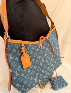 Fashion LV Denim Purse with matching pouch and wallet